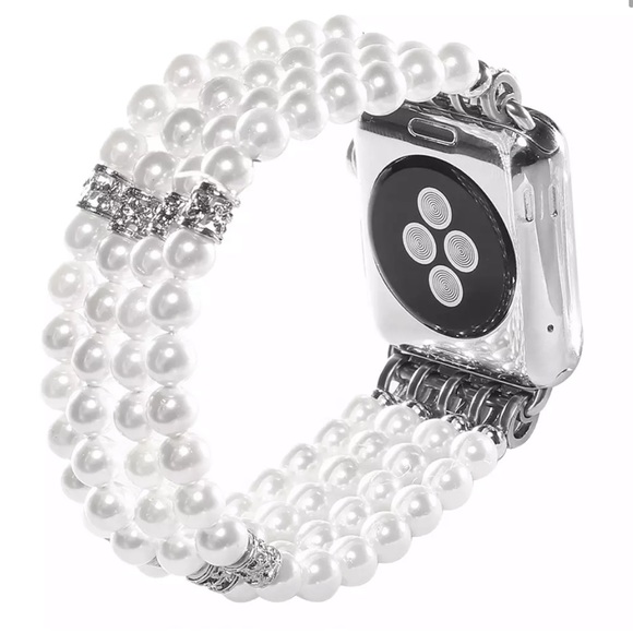 Faux Pearl Bracelet Band for Apple Watch - Picture 3 of 7